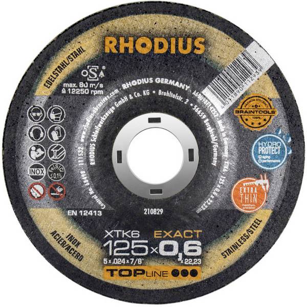 4d57edcc8a408e09ce4c57265f9c7df9 RHODIUS XTK6 Exact 125x0,6x22,23 (50 stk förp)