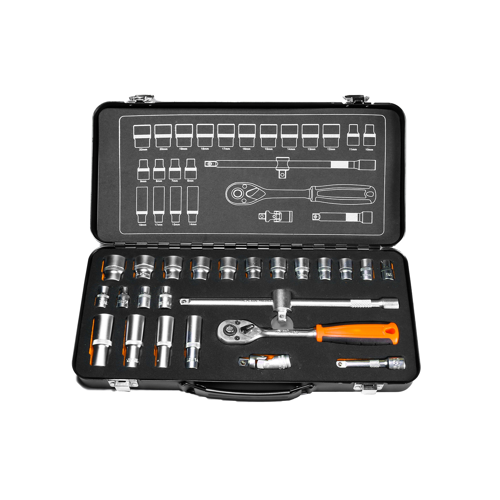 500015-DR.-Socket-Set 3/8″Dr. Socket Set 25 delar