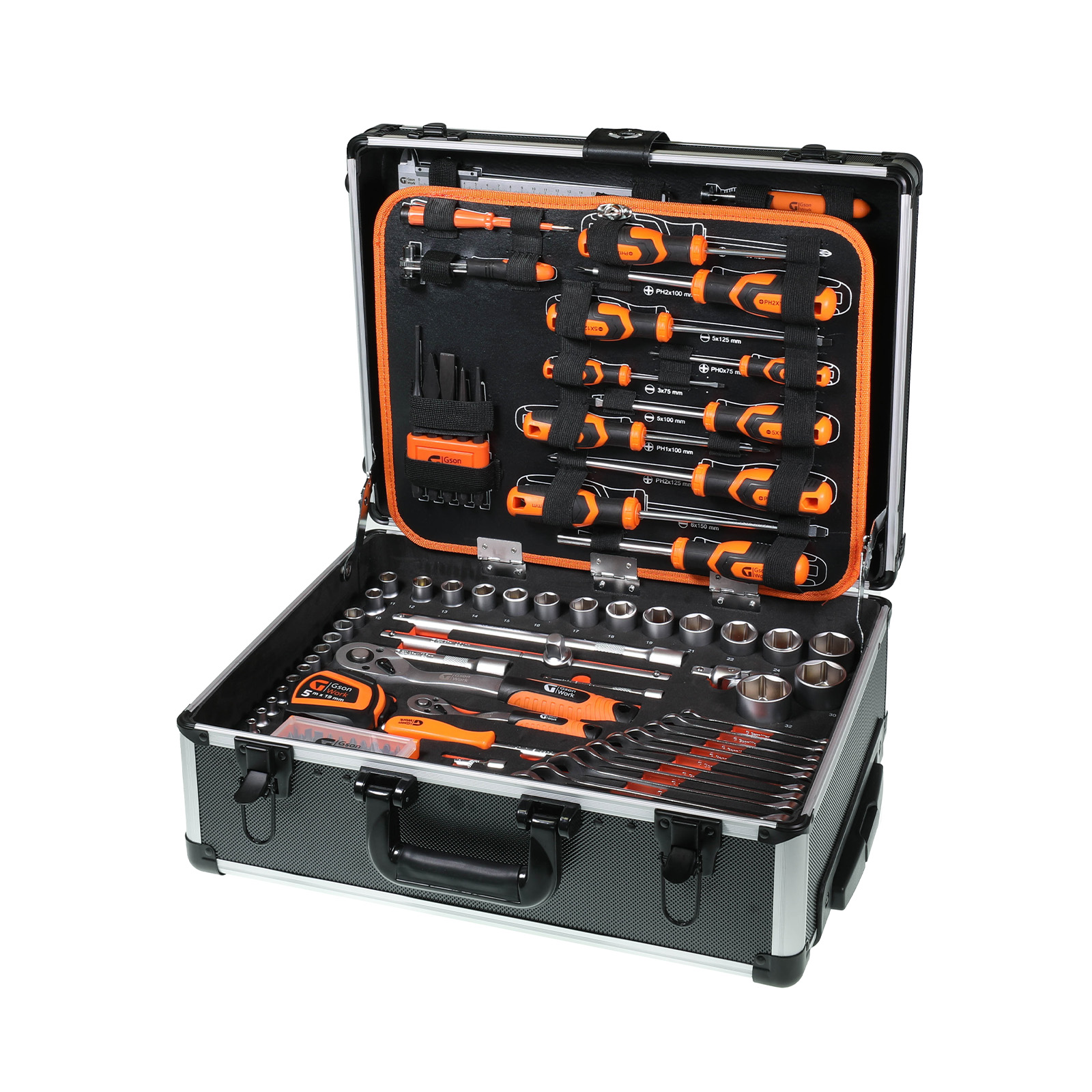500055-Universal-Tool-Trolley-141-pcs-layer-2- 1/4″ + 1/2″ Universal Tool Trolley 141 st