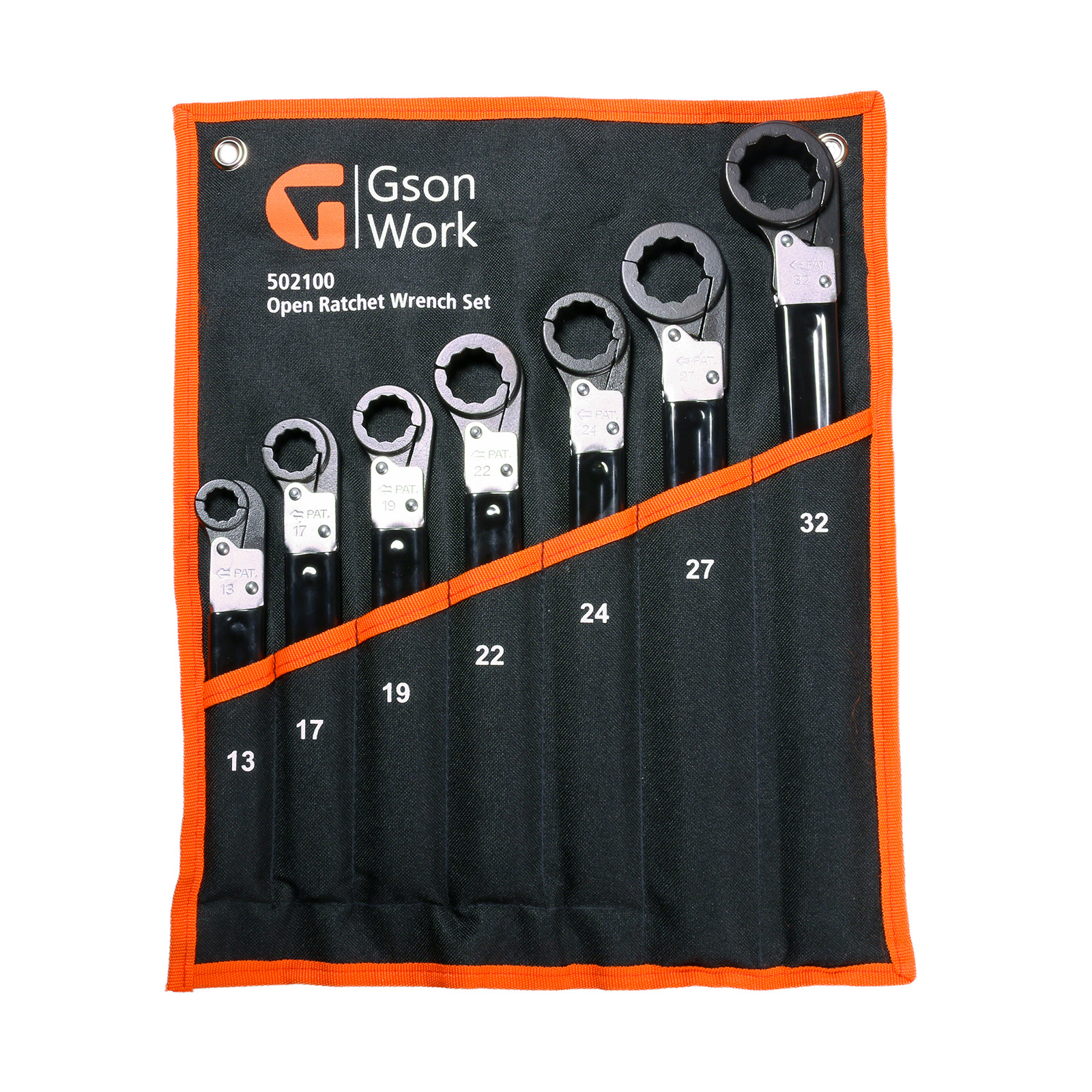 502100-Open-Ratchet-Wrench-Set Open Ratchet Wrench Set 13171922242732 mm