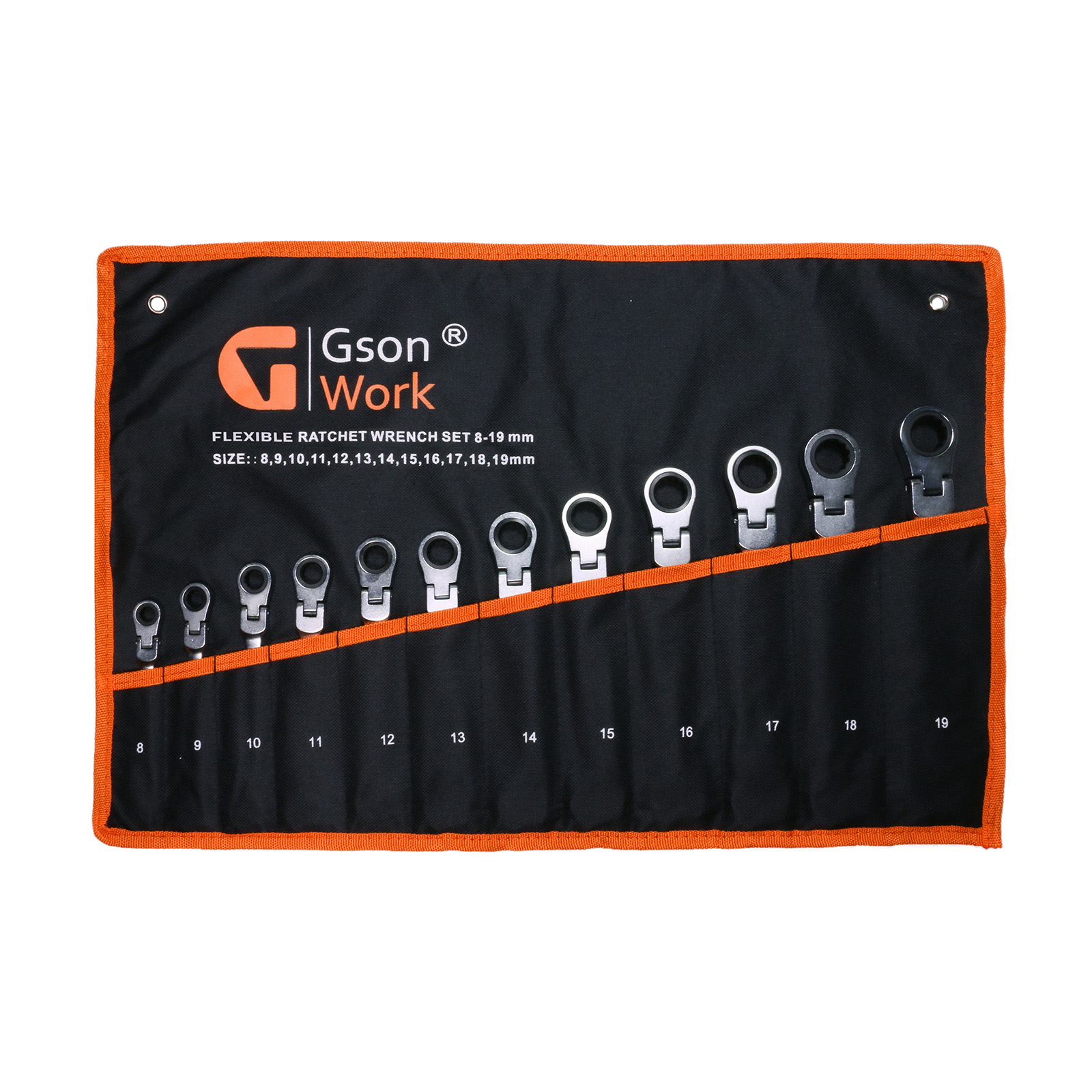 512005-Flexible-Ratchet-Wrench-Set-8-19-mm Flexible Ratchet Wrench Set 8-19 mm