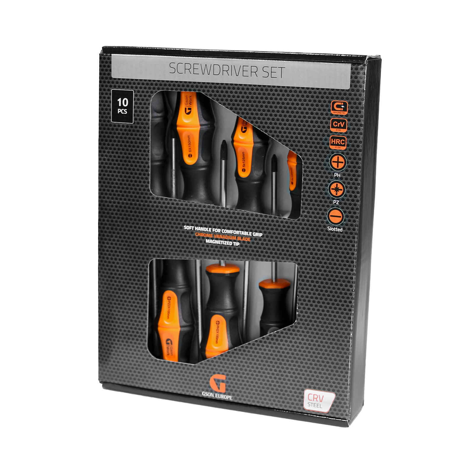 560010-Screwdriver-Set-box- Screwdriver Set 10 delar
