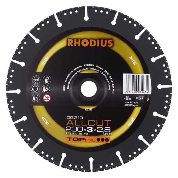6abe22a8c42652572af5bc71f4dcb429 RHODIUS DG210 ALLCUT 230x3,0x2,8x22,23