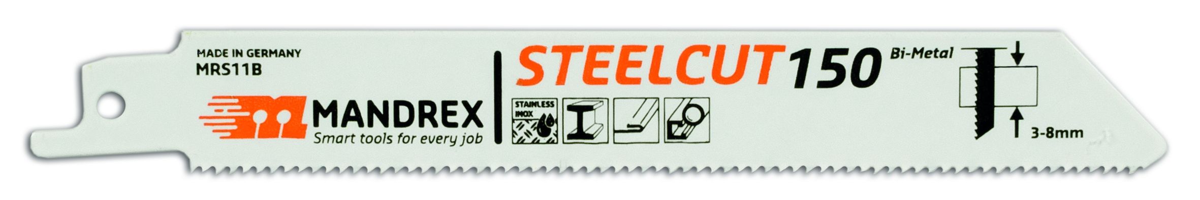 6c0504213a28949a4fc7d9cd81d16a8b MANDREX STEELCUT Reciprocating Blade - 150 (2st/förp)