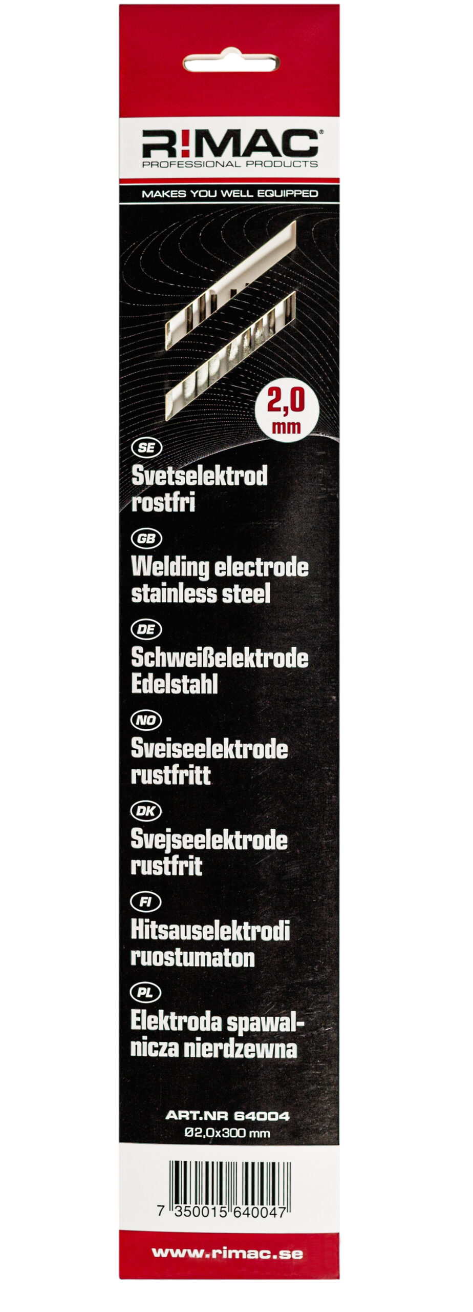 6c5345fc80244c9e03f281e2b98e0b41 RIMAC SB-pac Rostfri svetselektrod-2,0x10st