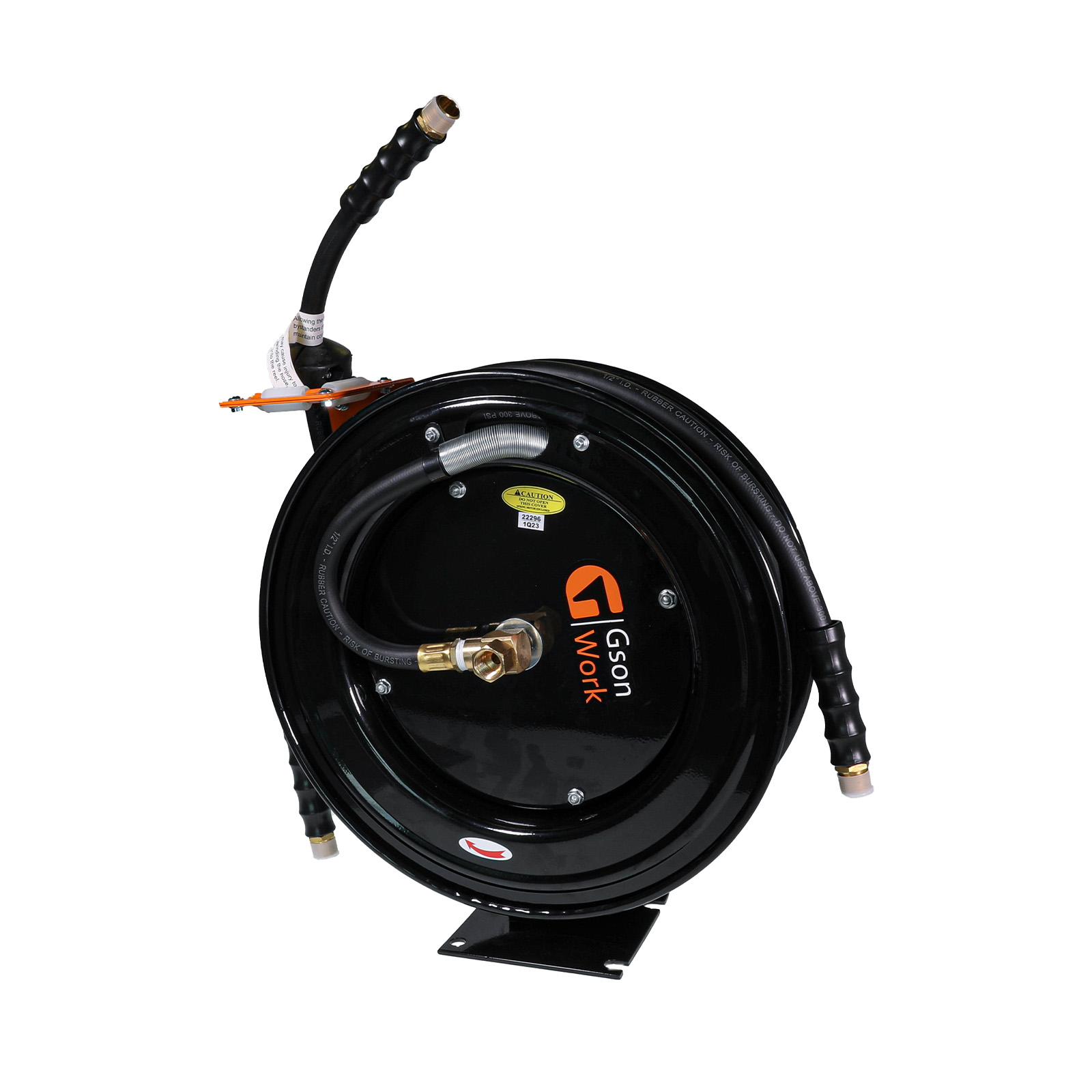740012-Air-hose-Reel-side- Air Hose Reel 1/2″ 15 m