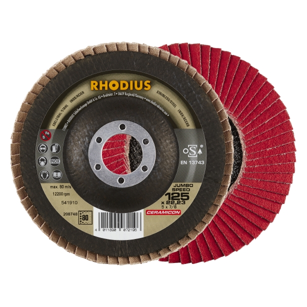 9ae0098864c7c5c6250f91a0f5055638 RHODIUS CERAMICON Jumbo Speed K80 125mm 10/förp