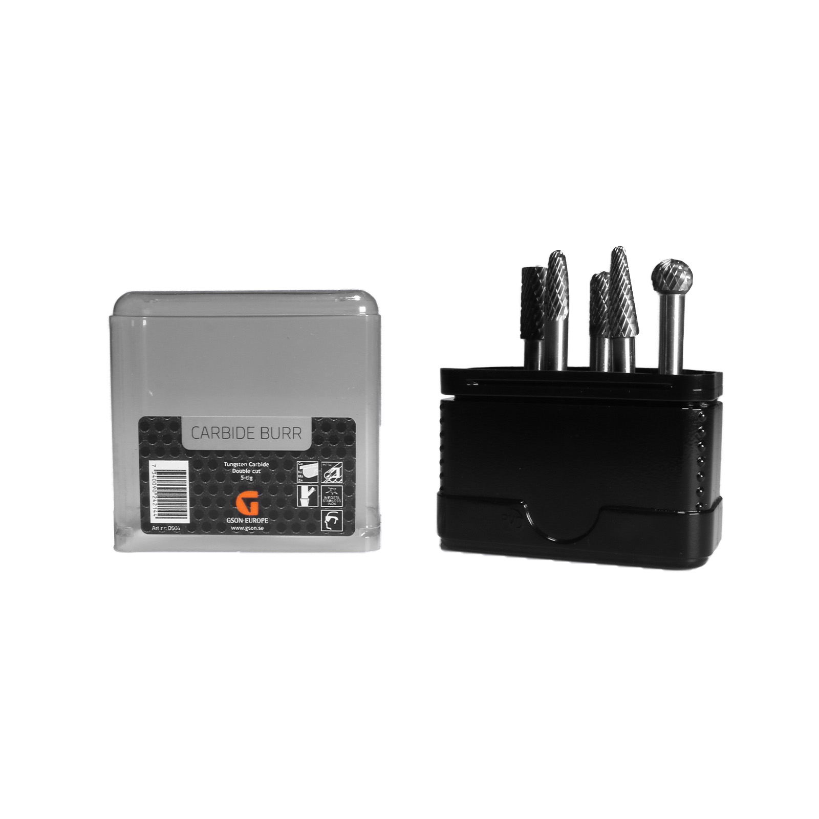 D504-Carbide-Burr-Set-5-Blackbox Carbide Burr Set 5 delar Blackbox
