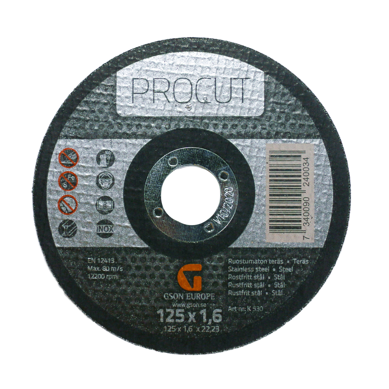 K530-Procut-125x1.6x22.23 Procut 150 x 16 x 2223 mm