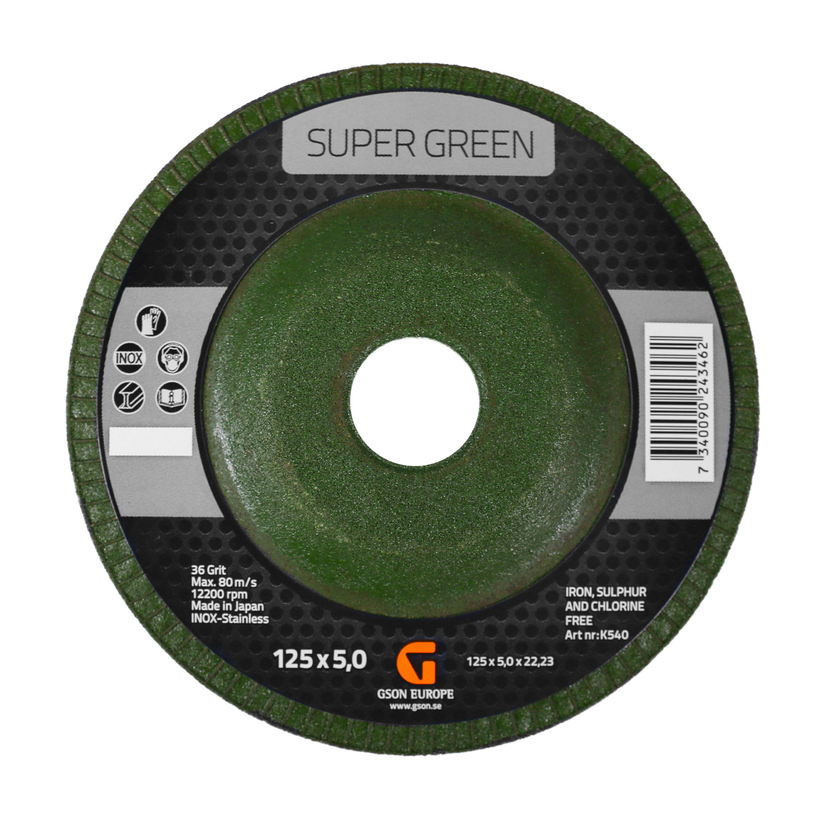 K540-Super-Green-125x5x22-23-mm Super Green 125 x 5 x 2223 mm