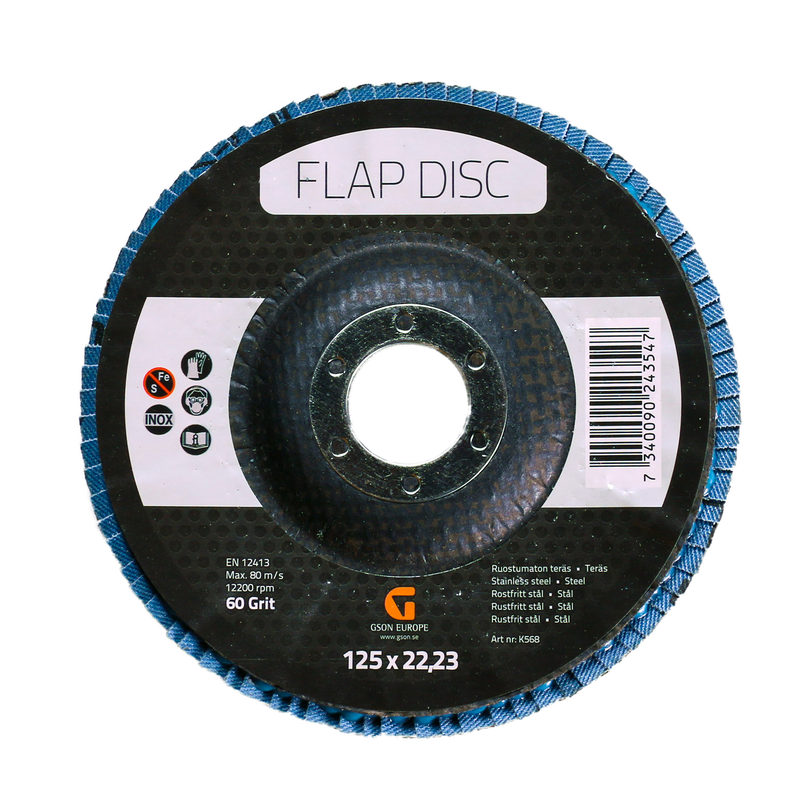 K568-Flap-Disc-125x22.23-60-grit Flap Disc 125 x 2223 mm 60 Grit