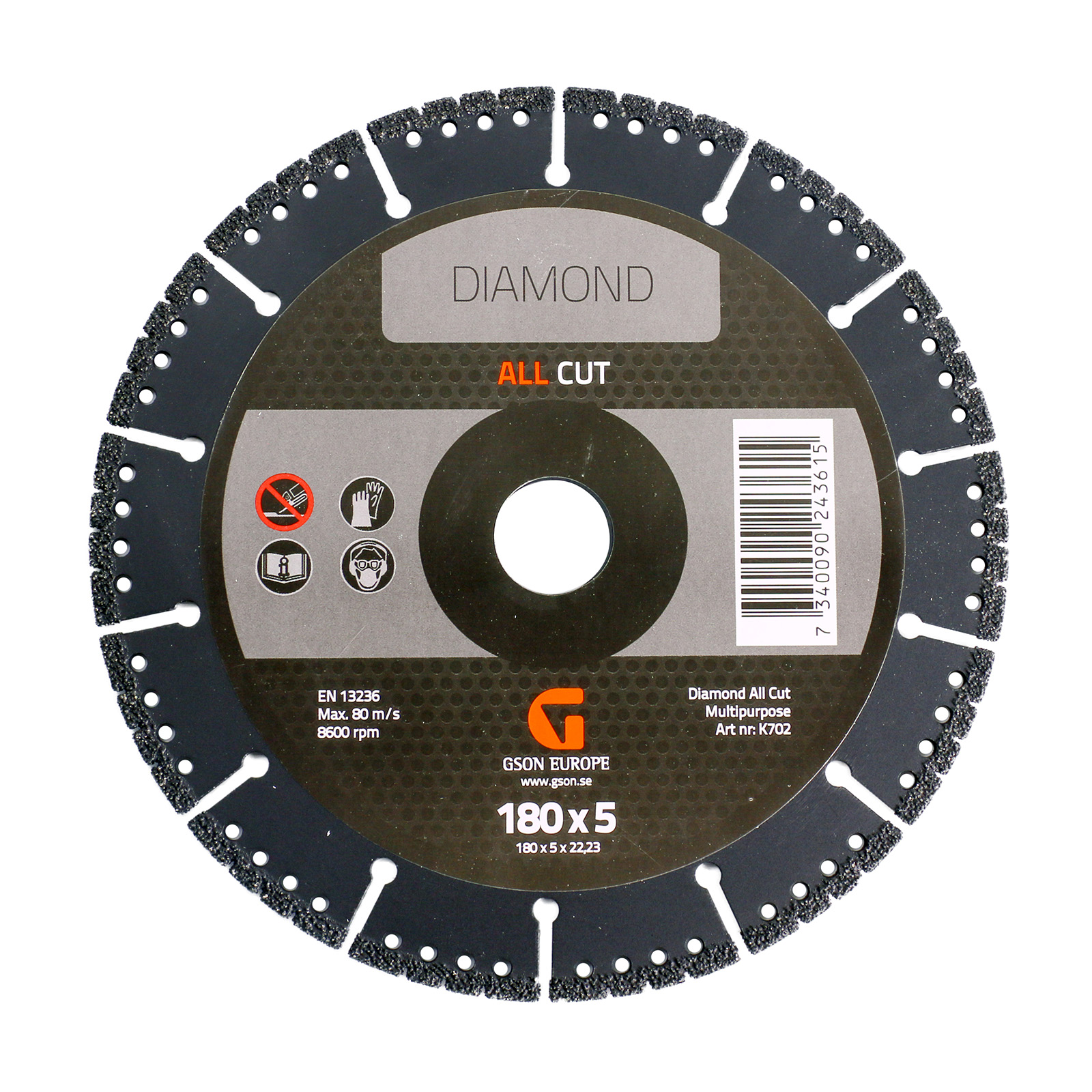 K702-Allcut-Diamond-Cutting-Disc-180 ALLCUT Diamond Cutting Disc 180x50x2223 mm