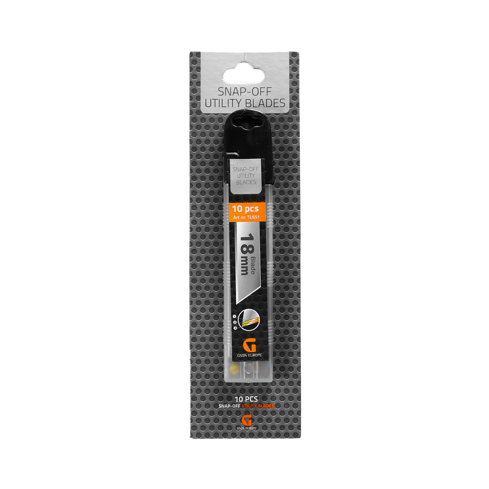 TL551-Snapp-off-Utility-Knife-blade-fo-rpackning- Snap-off Utility Blades 10 st