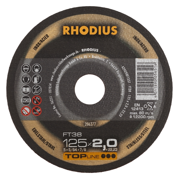 a1addf3a1e41ce9a16f7c693631826cb RHODIUS FT38 kapskiva125x2,0mm 25/förp