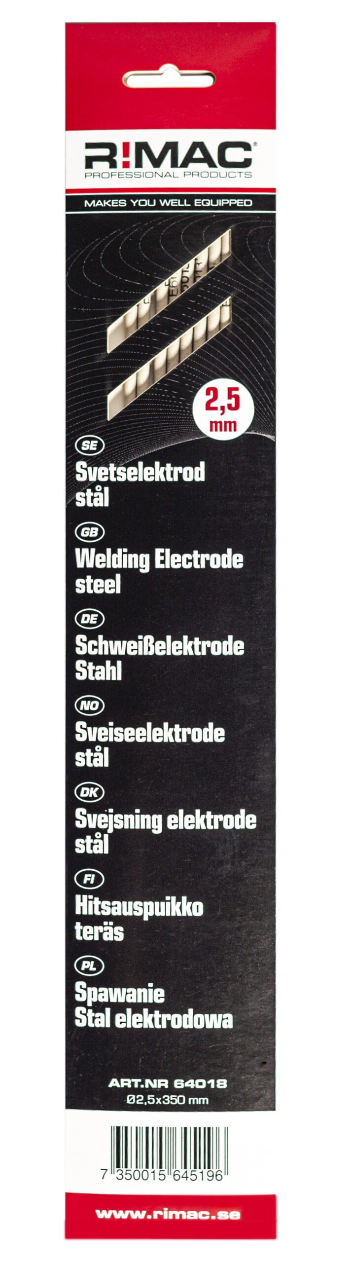 ab83a98b1fcc659f1b188dcf20137a37 RIMAC Allströmselektrod 2,5x350 10st