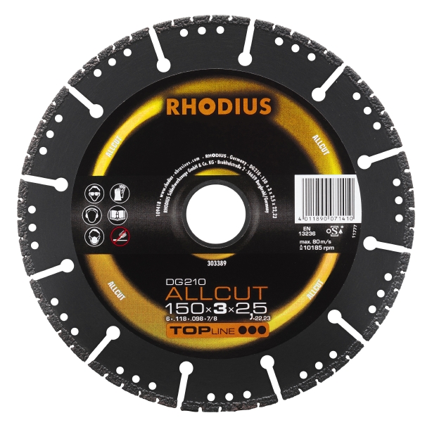 bac564ab22495c536f1b33ec9c896478 RHODIUS DG210 ALLCUT 150x3,0x2,5x22,23